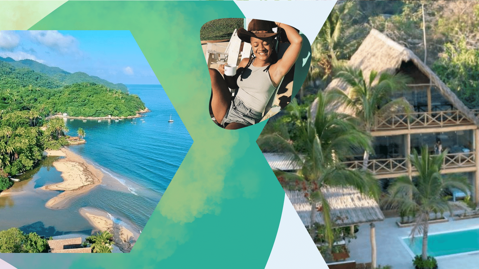 A graphic of beautiful Mixto Retreat Center in Mexico.